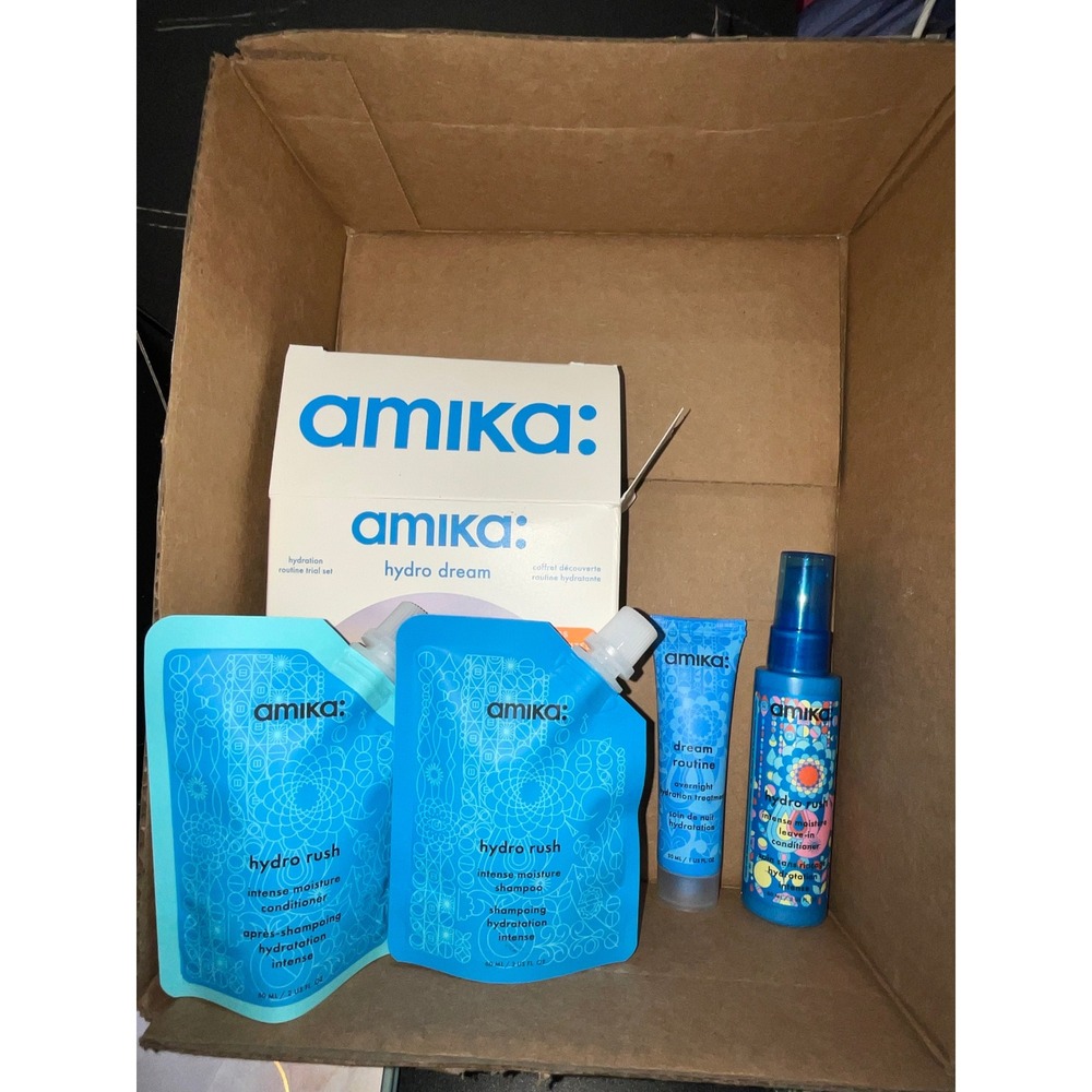 Amika Hydro Dream Hydration Routine travel Set 4-Piece hair care Moisture Kit